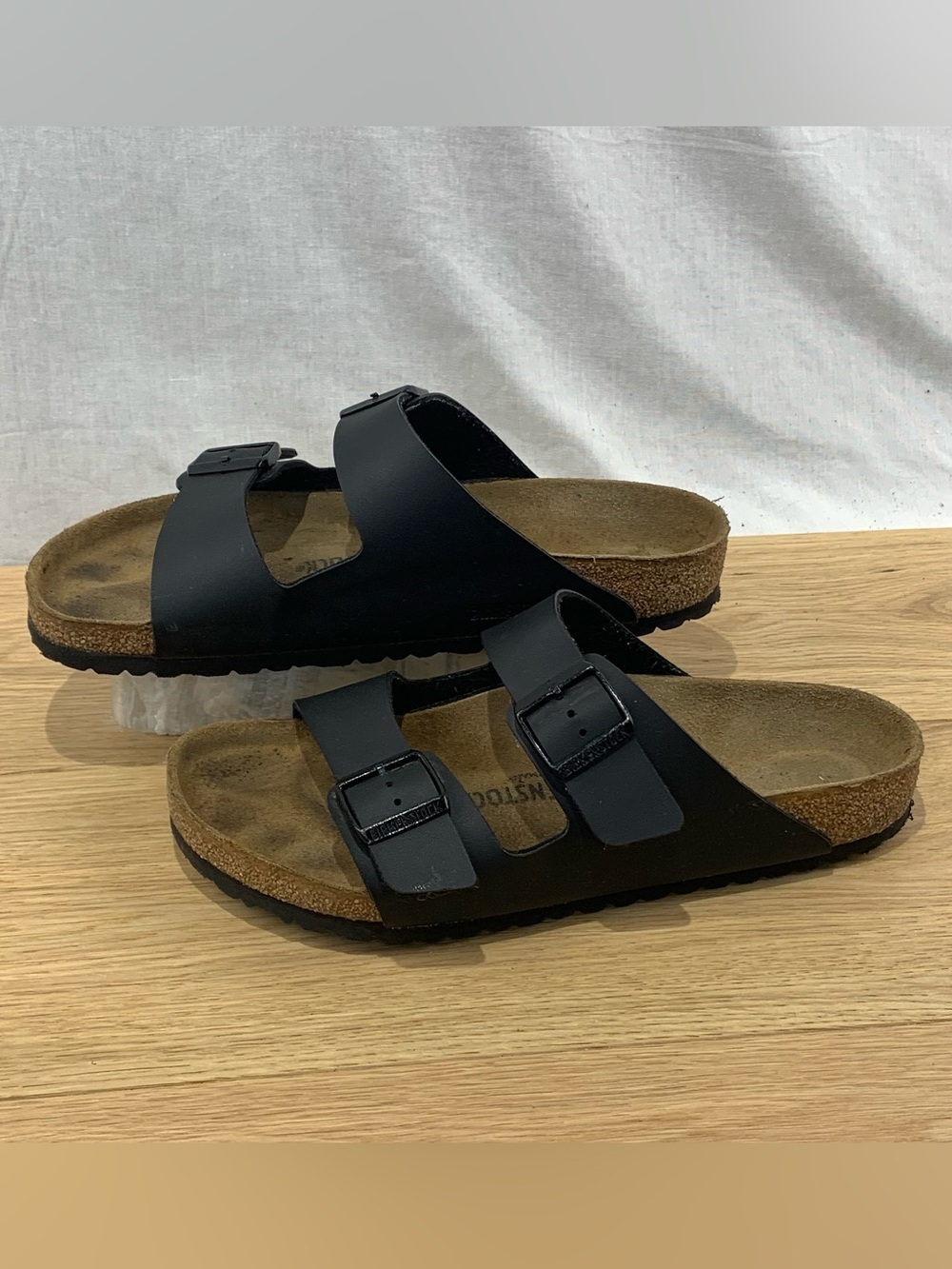 Birkenstock Arizona Black Slide Sandals Men Size 10 (EU 43) Two Strap
